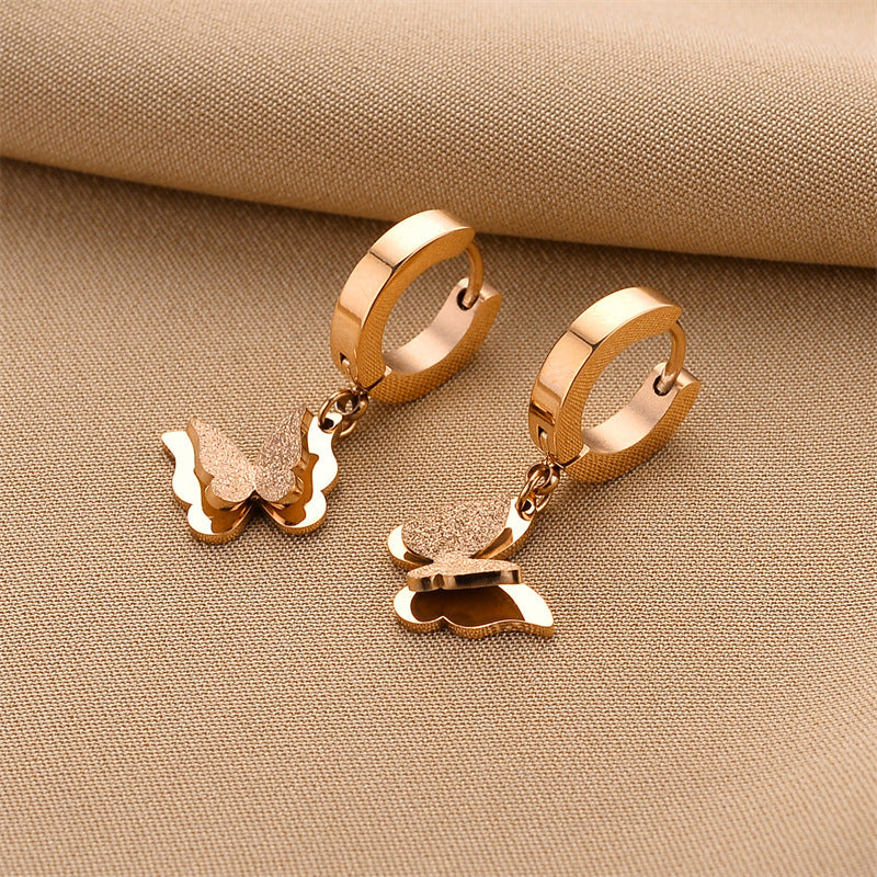 Earrings With Golden Butterfly ,Only Self-pickup Is Supported, And The Displayed Prices Are All Self-pickup Prices