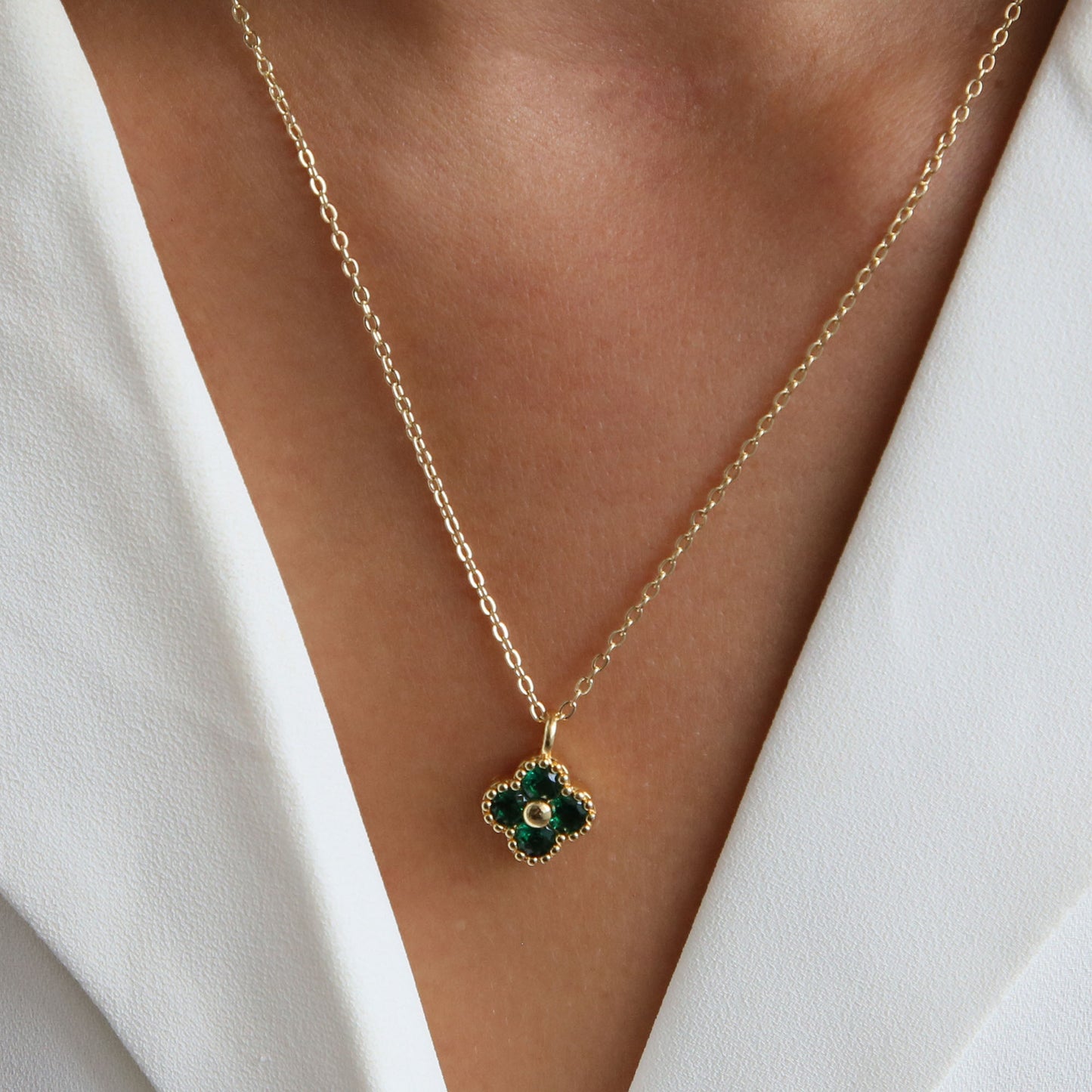 COLAR TREVO DE QUATRO FOLHAS