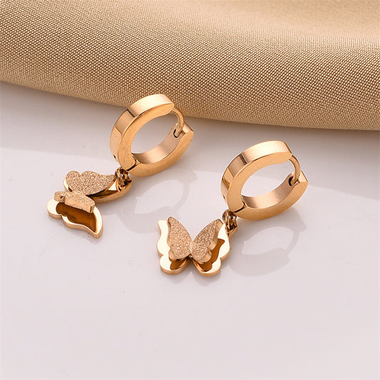 Earrings With Golden Butterfly ,Only Self-pickup Is Supported, And The Displayed Prices Are All Self-pickup Prices