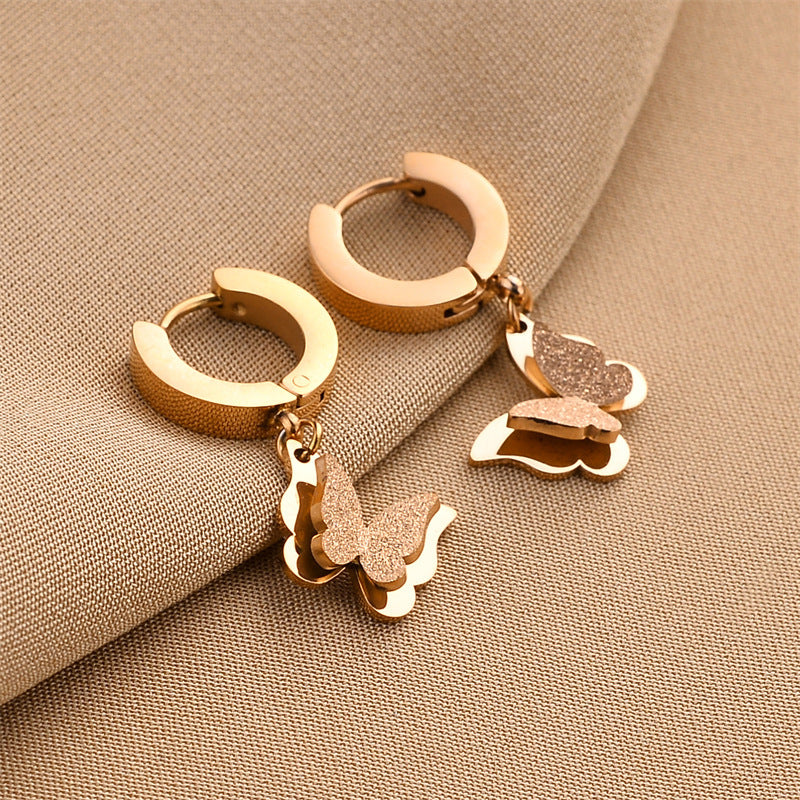 Earrings With Golden Butterfly ,Only Self-pickup Is Supported, And The Displayed Prices Are All Self-pickup Prices